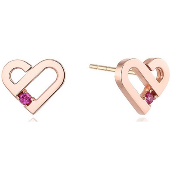 로이드 엔드리스 하트 탄생석 10K 귀걸이 LPTM4009T_이미지