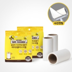 클린비 사선컷팅 돌돌이 테이프클리너 리필 9입 폭10CM