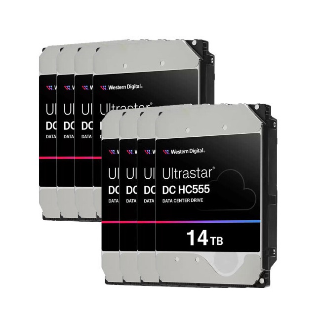 Western Digital Ultrastar DC HC555 패키지 7200/512M WUH722014CLE6L4 (8x14TB)