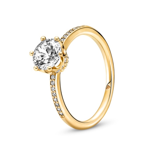  판도라 반지 168289C01 반지 케이스 CLEAR SPARKLING CROWN SOLITAIRE RING