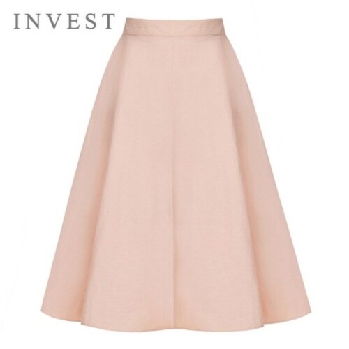 인베스트 절개 라인 바스락 롱 스커트_IN6S1SK8050_이미지