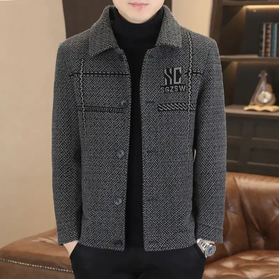 남성 가을 겨울 기모 재킷 칼라 숏 캐주얼 코트 트렌드 E39Z43H 득템2_이미지