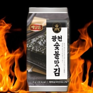 광천맛김식품 해달음 숯향이 입안 가득 광천숯불맛김 4gX32봉