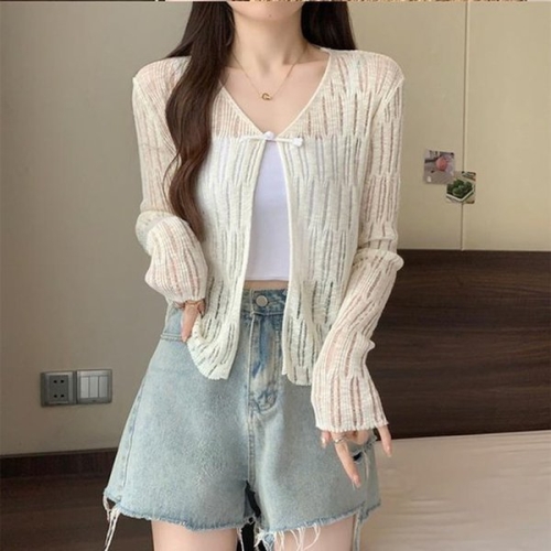 더블디 여성 데일리 시스루 레이온 루즈핏 가디건 TDN-0004 40475703A_이미지