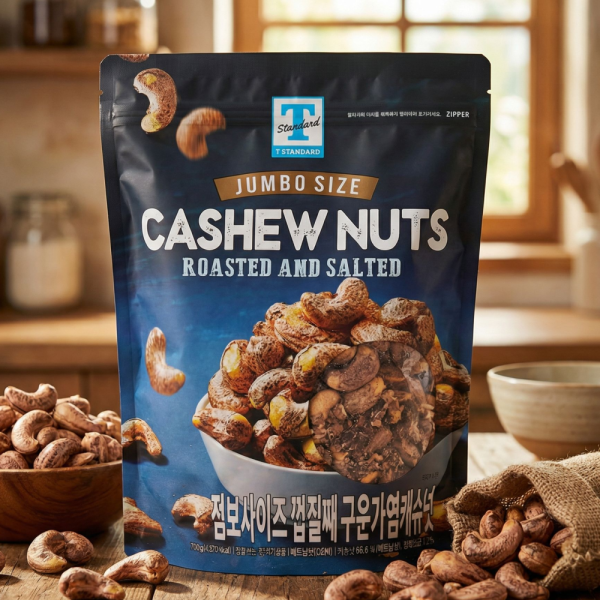 티 스탠다드 점보사이즈 껍질째 구운 가염 캐슈넛 700g