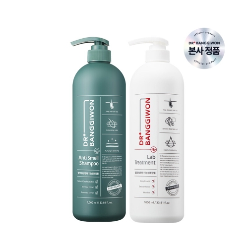 닥터방기원 안티 스멜 샴푸 1000ml+랩 트리트먼트 1000ml 2종세트