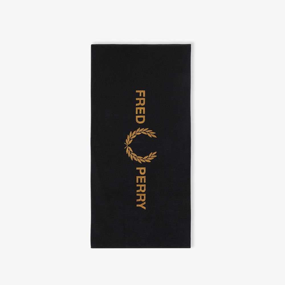  프레드페리 Flp 타월 블랙/다크카라멜 CFPU2G97705-U12