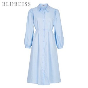 블루레이스 핀턱포인트셔츠카라원피스 BI3S1OP3061