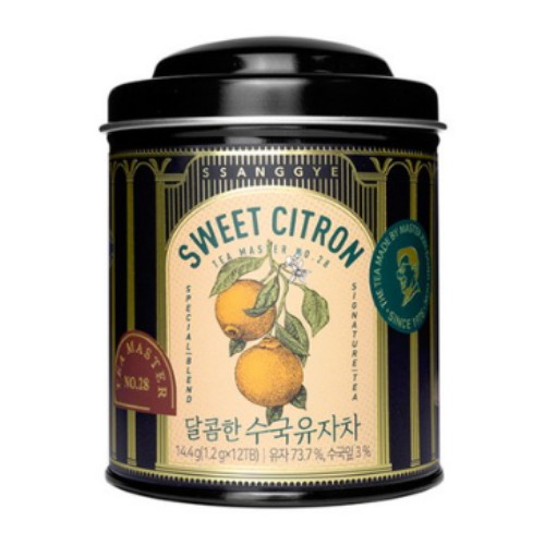 쌍계명차 티 마스터 캔 달콤한 수국 유자차 12T (1개)_이미지