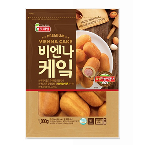 롯데웰푸드 롯데햄 비엔나 케익 1kg (3개)_이미지