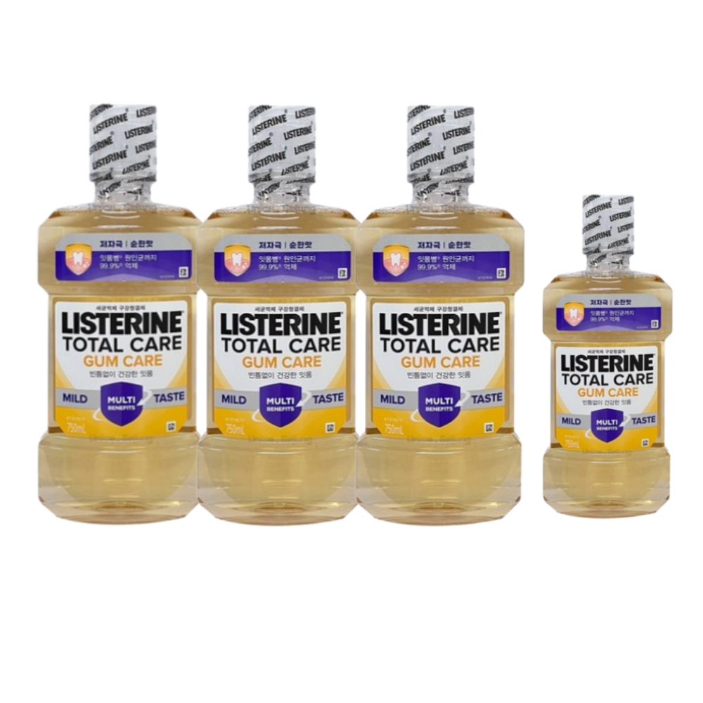 존슨앤존슨 리스테린 토탈케어 검케어 마일드 750ml x 3개 + 250ml x 1개