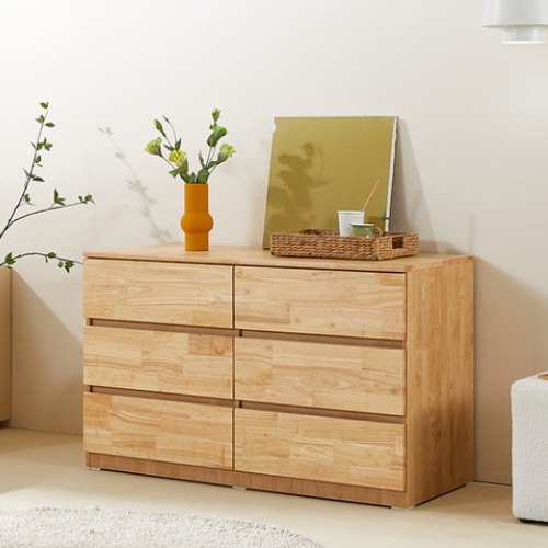 파로마 레토 원목 6단 와이드 서랍장 1200_이미지