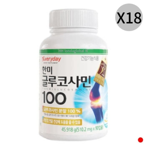 한미양행 글루코사민 100 90캡슐 (18개)_이미지