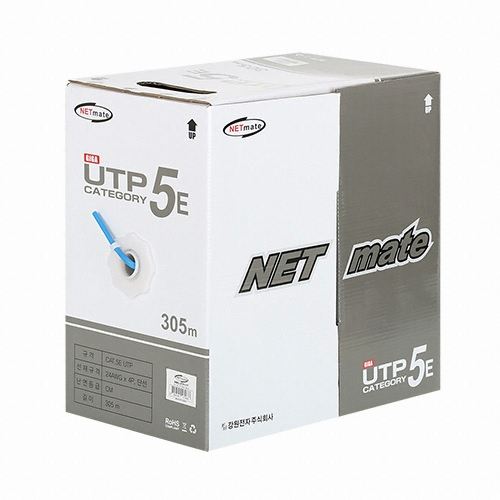 강원전자 NETmate CAT.5E UTP 제작형 랜케이블 (NMC-UTP17T, 305m)