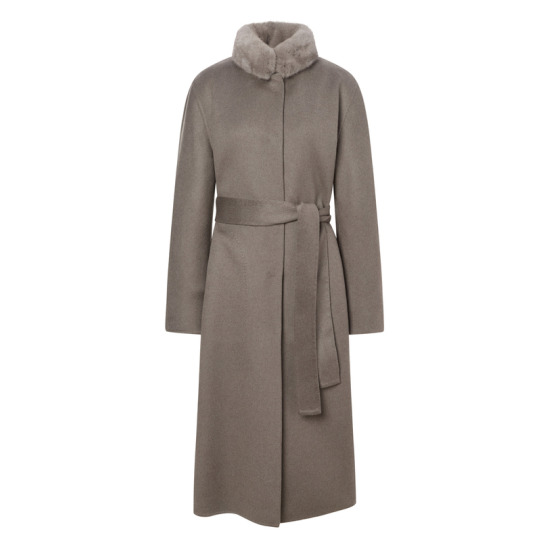 LUC 캐시미어 탈착밍크퍼 울캐시미어혼방 롱코트 DLCO4D003K5