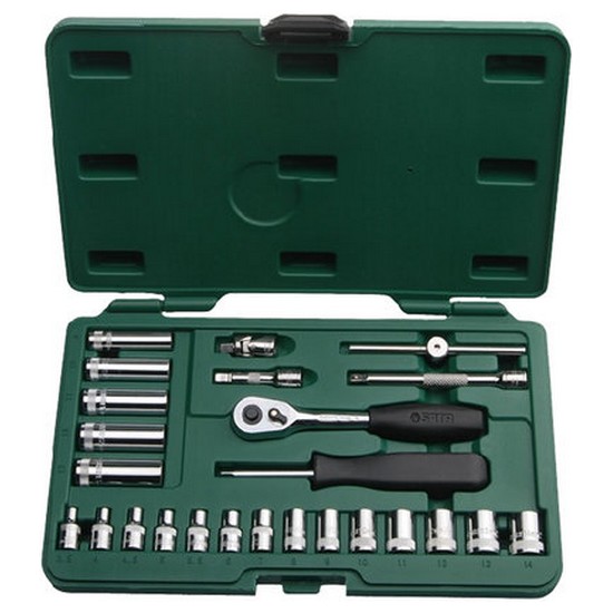 사타 1/4인치 육각 소켓렌치 세트 09001 (25pcs)_이미지