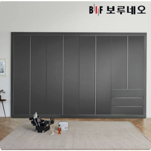 BIF보루네오 네오 3단서랍 여닫이 붙박이장 (270cm)_이미지