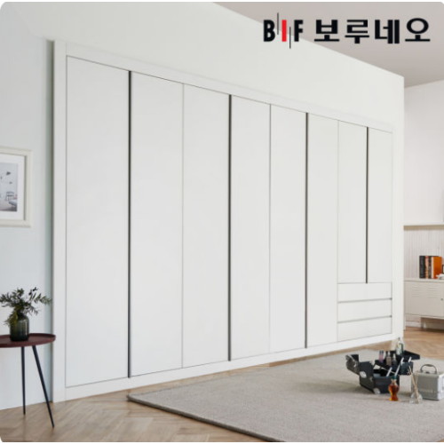 BIF보루네오 네오 3단서랍 여닫이 붙박이장 (270cm)_이미지