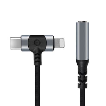 라이트컴 COMS IH862 <b>3.5mm</b> <b>to</b> Type C + 라이트닝 8핀 젠더