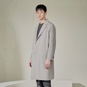 맨잇슈트 맨잇수트 라이트그레이 세미오버핏 트렌치코트 MAHA33-121_이미지