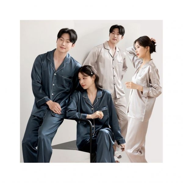 실크 잠옷 커플 파자마 신혼부부 결혼 선물 남자 여성 커플템1128283