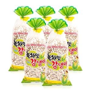 옛날과자 녹차맛 강냉이 뻥튀기 380gx5봉