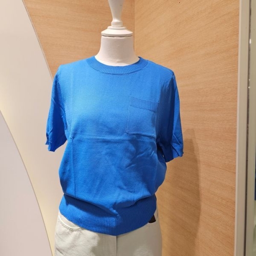  더아이잗 2024 여름최신상 기본핏앞포켓니트티IP6M1PO931