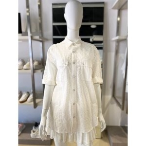 여성 BILBAO 포켓포인트 박스핏 셔츠 AC2DSH005/WH