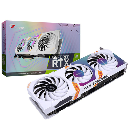 COLORFUL iGame 지포스 RTX 3060 Ti Ultra OC D6 8GB White LHR_이미지