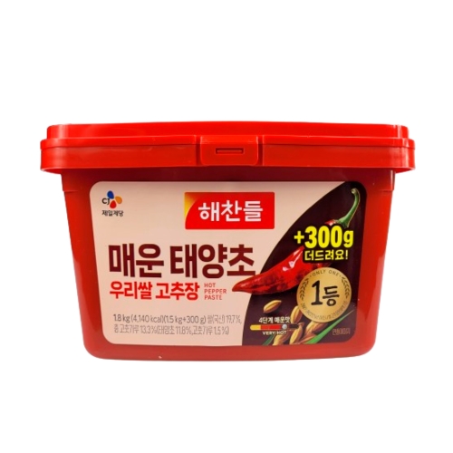 해찬들 우리쌀로만든 매운 태양초고추장 1.8kg이미지입니다. 누르면 해당 게시물로 새창이동합니다.