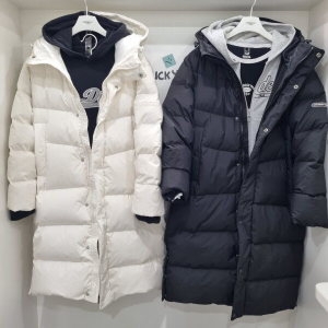 패플 생활 방수 후드 롱 오리털 패딩 점퍼14490-113