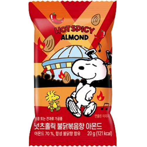 선명농수산 스누피 불닭볶음향 아몬드 20g