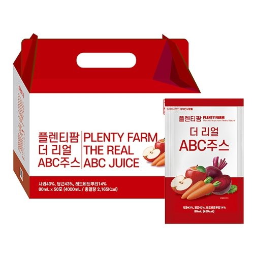 넉넉한사람들 플렌티팜 더 리얼 ABC주스 80ml (100개)