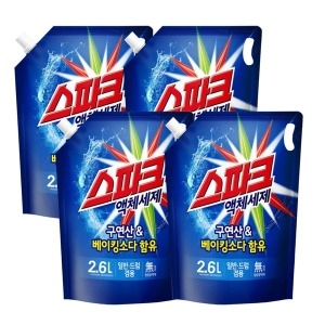 스파크 액체세제 일반드럼겸용 리필 2.6L 4개_이미지