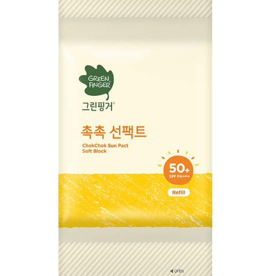 유한킴벌리 그린핑거 촉촉 선팩트 소프트블록 16g (리필2개)