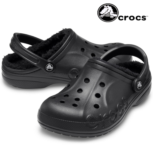 크록스 크록스 털신 바야 라인드 클로그 겨울 방한 털실내화 털슬리퍼 샌들 블랙   Baya Lined Clog_이미지