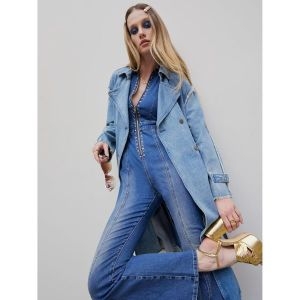 테이트 CIDER S ment Maker DENIM 데님 TRENCH 트렌치 COAT 코트 121269 작은 청_이미지