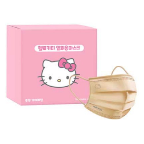 헬로키티 중형 베이지 100매입