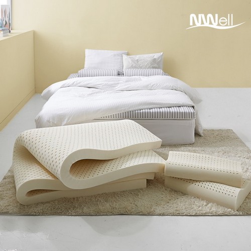 신우팜앤라텍스 느웰 하드 천연라텍스 매트리스 SS+베개 (15cm)_이미지