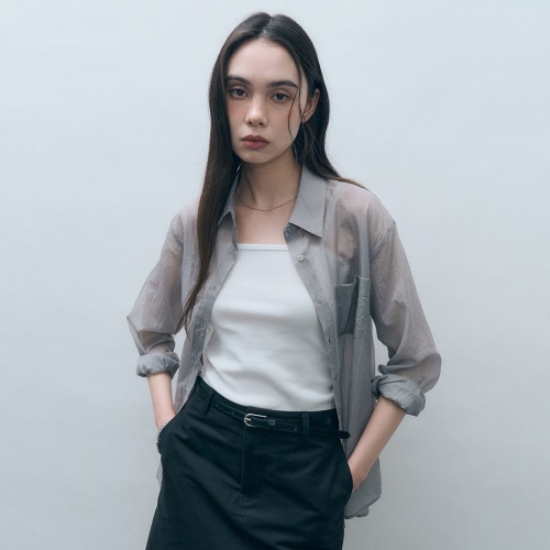 몽돌 글로우 시스루 셔츠 라이트그레이 MDSH014LGRAY_이미지