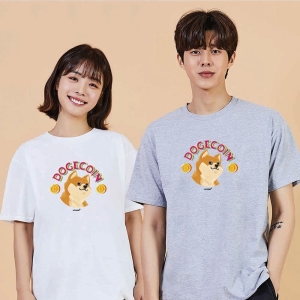  도지코인시바견진돗개6 반팔티 오버핏 W8E5FD9