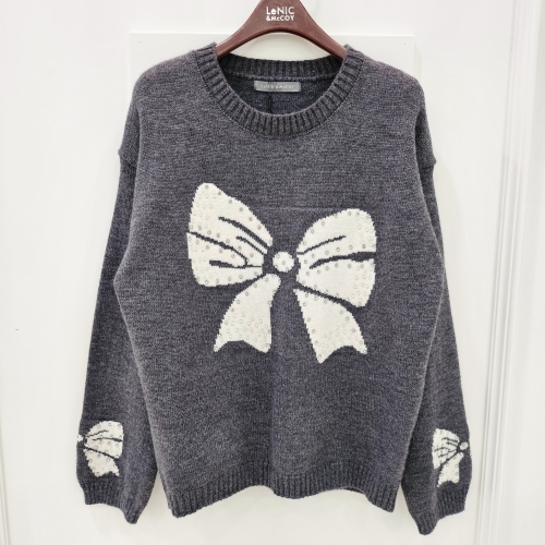 르니앤맥코이 리본 포인트 라운드니트티 MN02KN722_GN