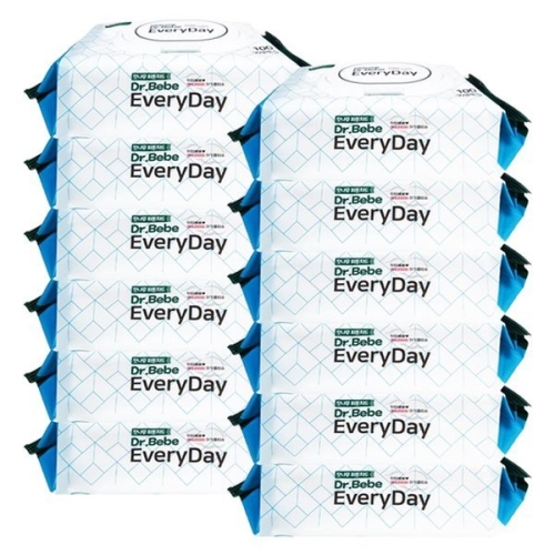 씨티엘 닥터베베 에브리데이 물티슈 캡형 100매 (12팩)