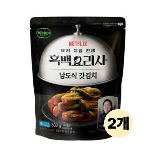  비비고 흑백요리사 남도식 갓김치 300g [2개]