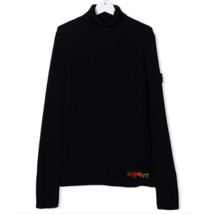 8,12세사이즈 다크네이비 와펜 터틀넥 골지 니트 7516514A3