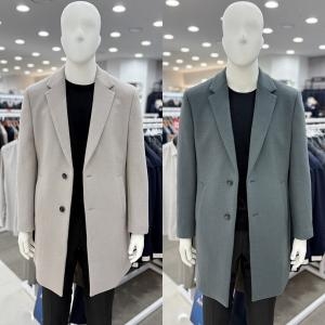 인디에프 트루젠 남자 기본핏 울 혼방 하프 싱글 체스터 정장 반 코트 2컬러 총장 88cm 312427