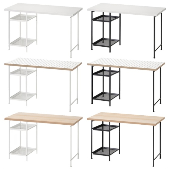 이케아 LAGKAPTEN+SPAND 수납형 컴퓨터책상 (1400x600)_이미지