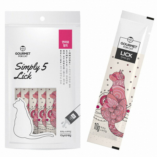 뉴트리나 ㅤ원데이케어 포캣 심플리5 릭 연어와 참치 50g (10g x 5P) (2개)_이미지