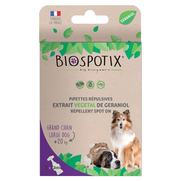 바이오강스 바이오스파틱스 스팟온 대형견용 9ml (3ml x 3p)이미지입니다. 누르면 해당 게시물로 새창이동합니다.