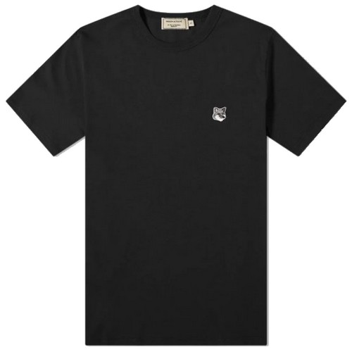 메종키츠네 그레이폭스 패치 라운드 반팔티셔츠 GM00118KJ0008 (BK, 블랙)